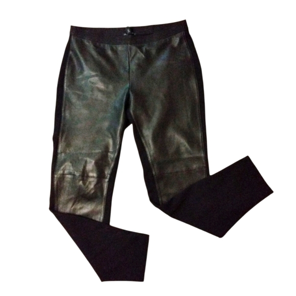 Eileen Fisher Leather Front Leggings Women's Size Small - Picture 8 of 8